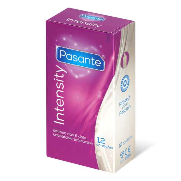 Pasante - bordázott, pontozott óvszer (12db)