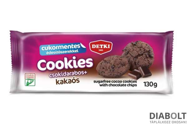 DETKI CUKORMENTES COOKIES KAKAÓS KEKSZ 130 g