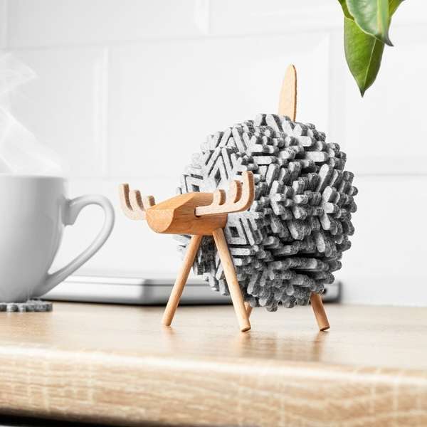 Jávorszarvas alakú poháralátét (12 darab)