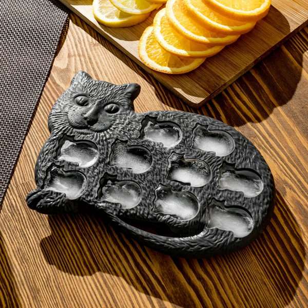 Cica formájú jég- és csoki készítő