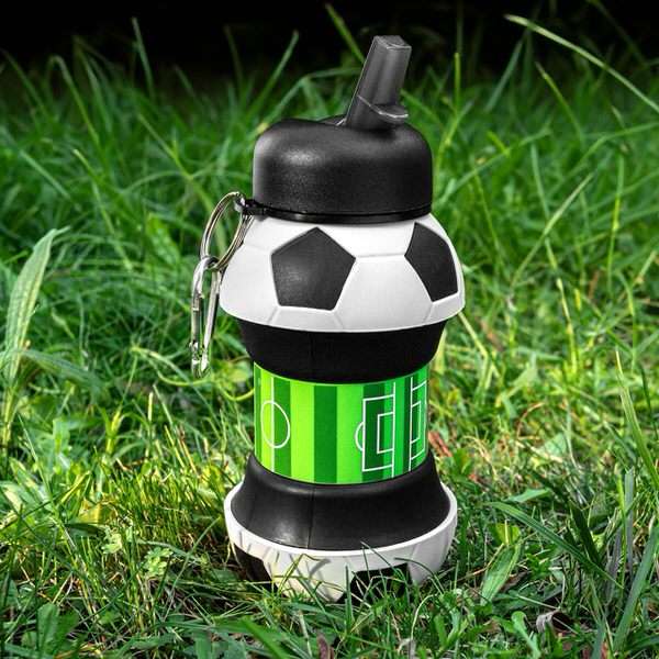 Összecsukható szívószálas palack - focilabda