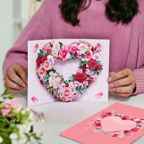 Hangos képeslap hangrögzítővel - szív