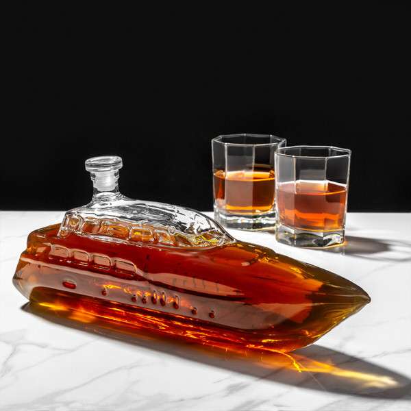 Jacht alakú üveg dekantáló