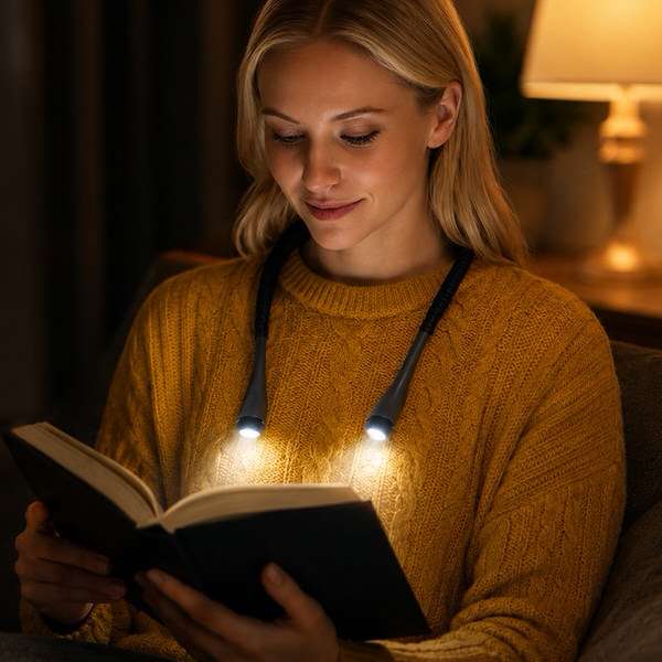 Újratölthető nyakba akasztható LED-es olvasólámpa