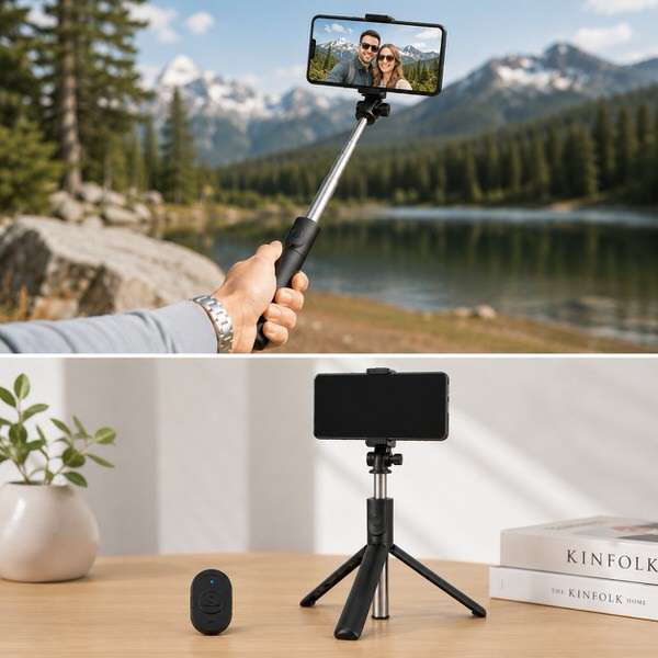 Selfie bot állvánnyal és távirányítóval