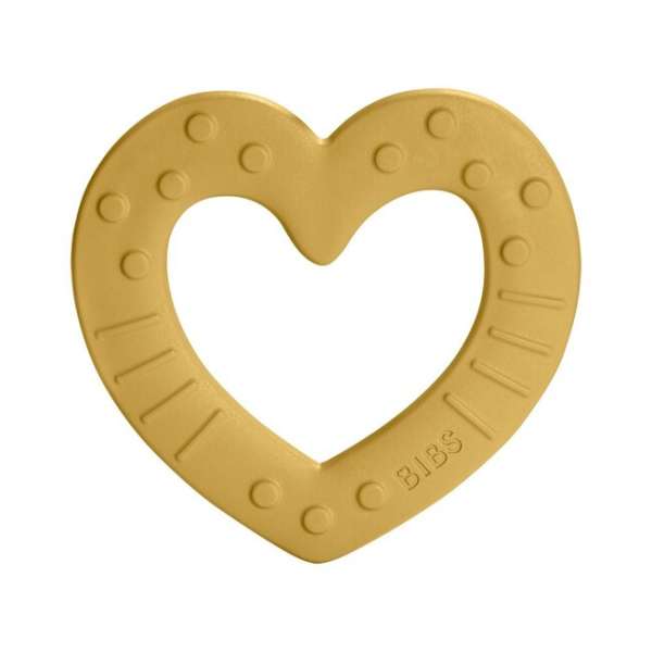 BIBS Baby Bitie rágóka - Heart Mustard