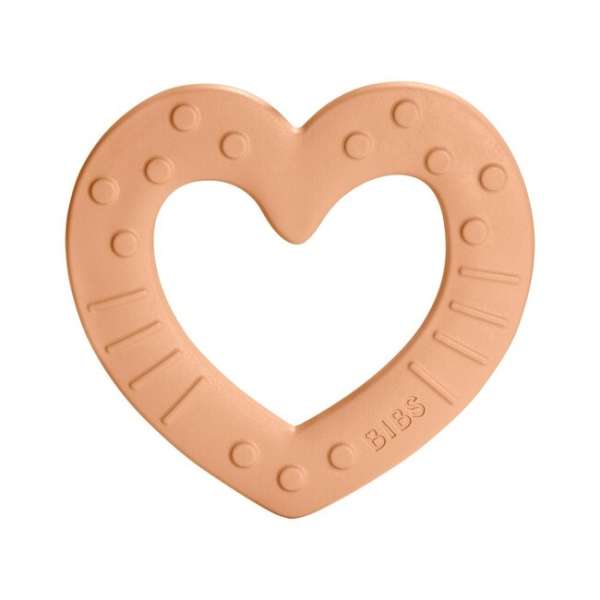 BIBS Baby Bitie rágóka - Heart Peach