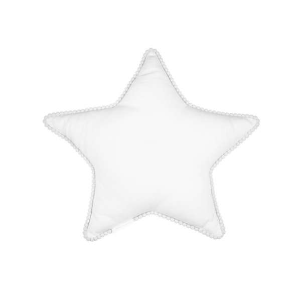 Boho Mini csillag dekoratív párna - Fehér
