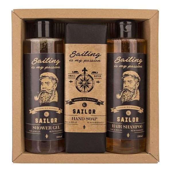Sailor kozmetikai ajándékcsomag férfiaknak (tusfürdő, szappan, sampon)