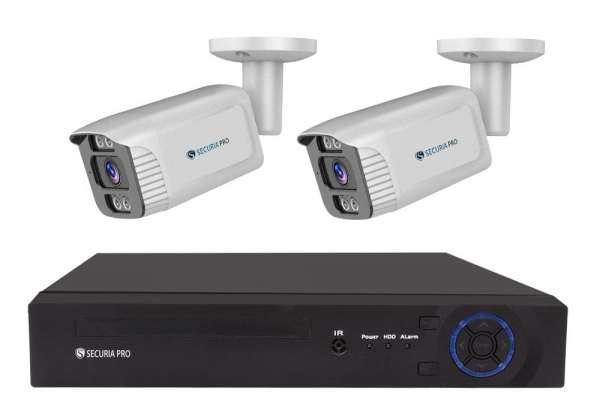 Securia Pro IP kamerarendszer NVR2CHV4S-W smart, fehér Felvétel: 6 TB merevlemez