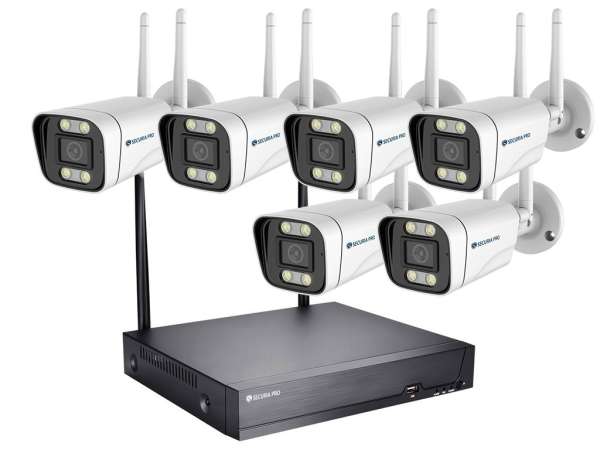 Securia Pro WIFI kamerarendszer WIFI6CHV5S-W Felvétel: 8 TB merevlemez