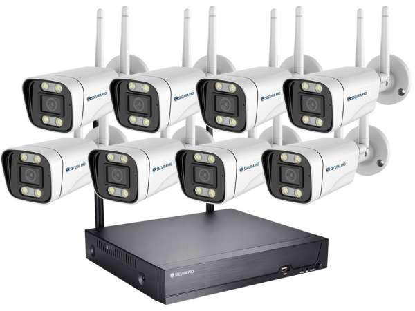 Securia Pro WIFI kamerarendszer WIFI8CHV5S-W Felvétel: merevlemez nélkül