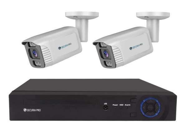 Securia Pro IP kamerarendszer NVR2CHV8S-W smart SONY, fehér Felvétel: merevlemez nélkül