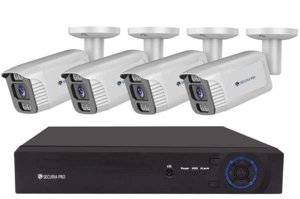 Securia Pro IP kamerarendszer NVR4CHV8S-W smart SONY, fehér Felvétel: 4 TB merevlemez