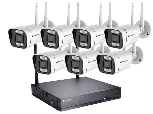 Securia Pro WIFI kamerarendszer WIFI7CHV5S-W Felvétel: merevlemez nélkül