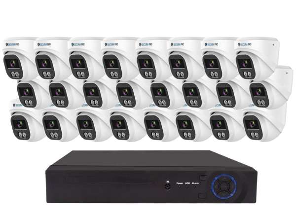 Securia Pro IP kamerarendszer NVR24CHV8S-W DOME smart SONY, fehér Felvétel: merevlemez nélkül