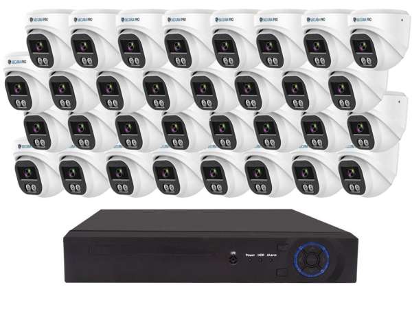 Securia Pro IP kamerarendszer NVR32CHV8S-W DOME smart SONY, fehér Felvétel: merevlemez nélkül