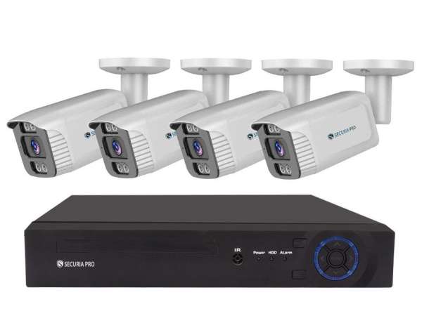 Securia Pro IP 4 kamerarendszer 6MPx, NVR4CHV6S-W smart, fehér, fém