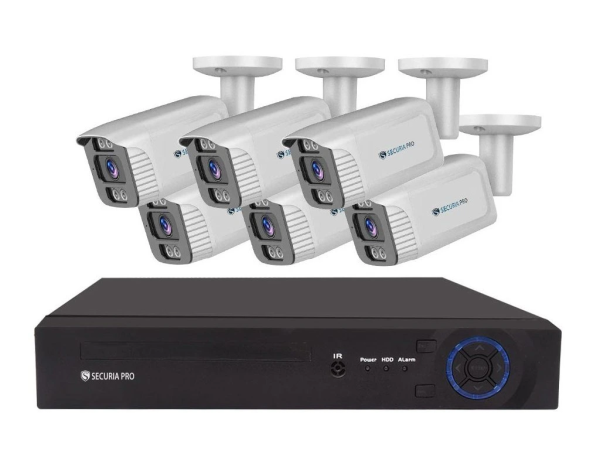Securia Pro IP 6 kamerarendszer 6MPx NVR6CHV6S-W smart, fehér, fém