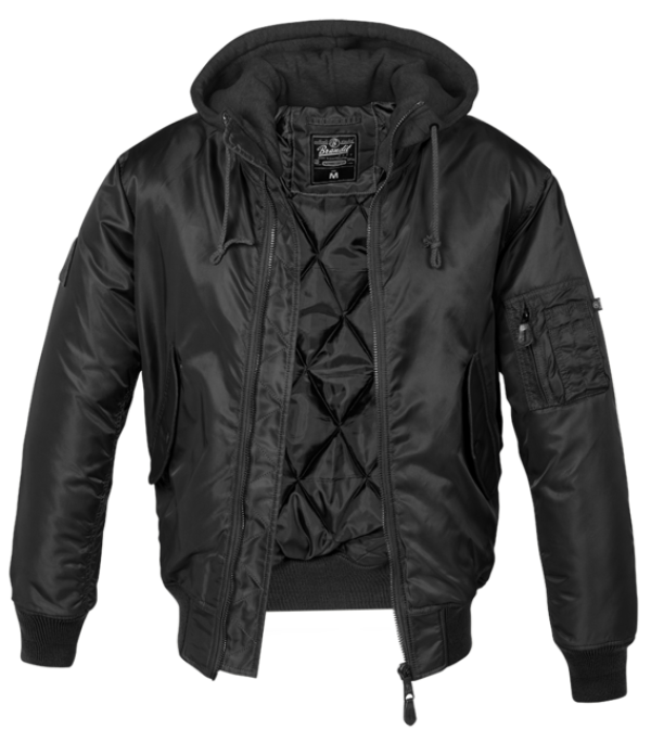Brandit MA1 Hooded bomberdzseki, fekete
