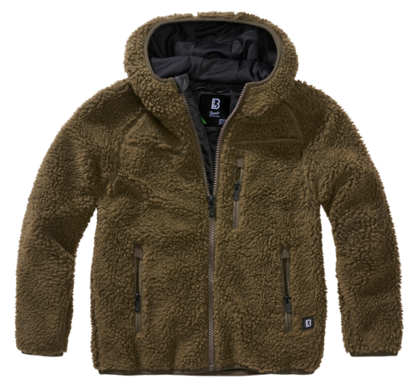 Brandit Teddy gyerek fleece dzseki, olívazöld