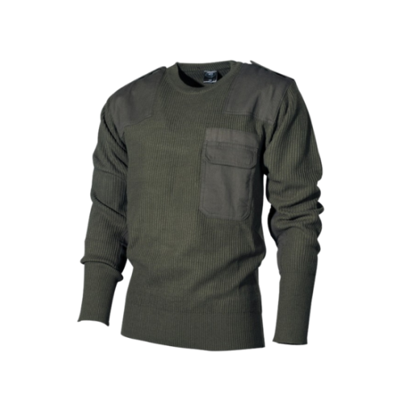 MFH BW pulóver mellzsebbel,  olivazöld