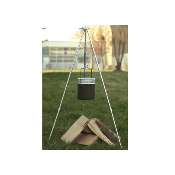 Mil-tec háromlábú állvány lánccal az üst rögzítésére