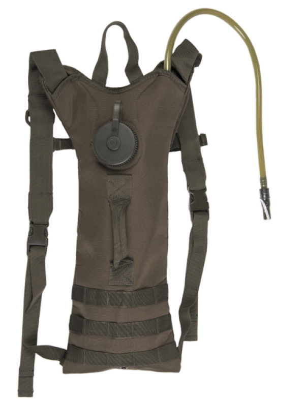 Mil-tec víztartályos vállpántos hátizsák, 3L olíva színű