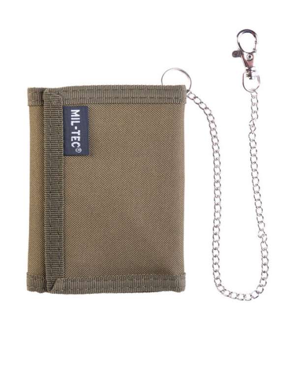 Mil-tec pénztárca lánccal - olívazöld