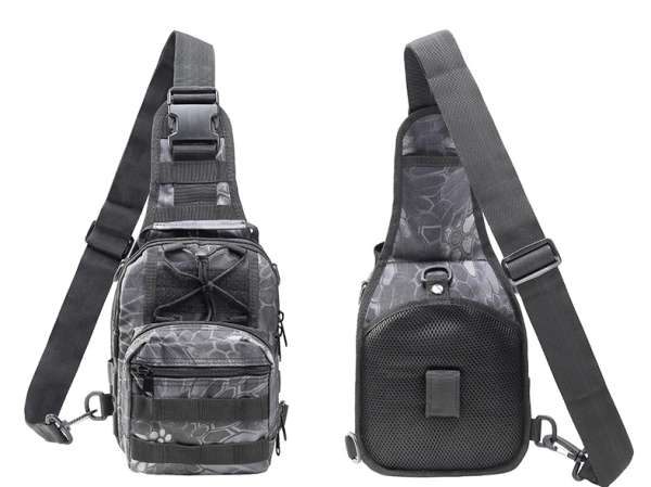 WARAGOD Soldat assault S crossbody táska, snake grey black
