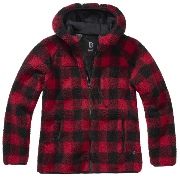 Brandit Teddy női fleece dzseki, red/black