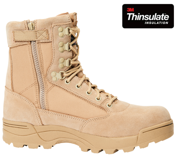 Mil-Tec cipzáras taktikai bakancs , camel