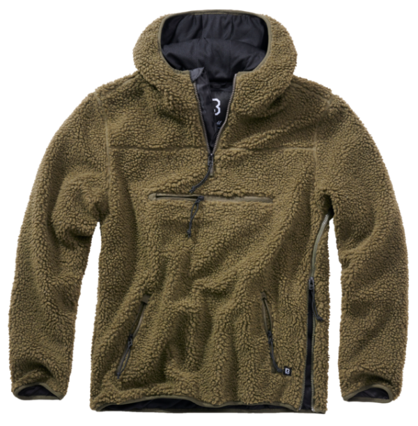 Brandit Teddyfleece Worker Pullover, olivazöld