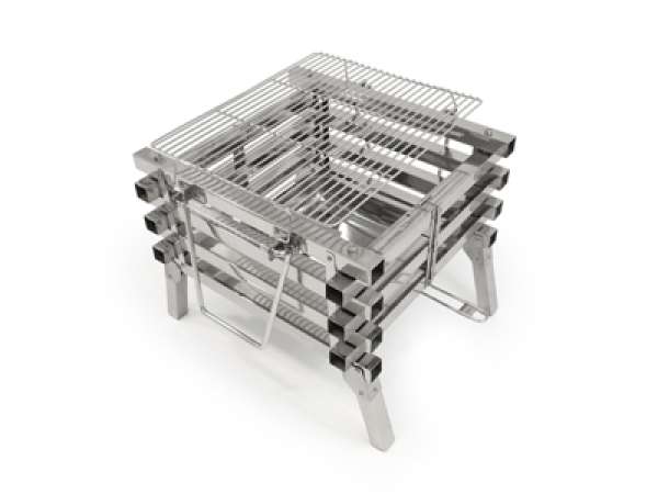 Origin Outdoors összecsukható grill rozsdamentes acélból