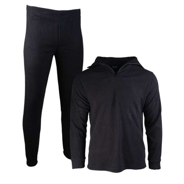 Mil-Tec Thermofleece alsónemű, fekete, cipzárral
