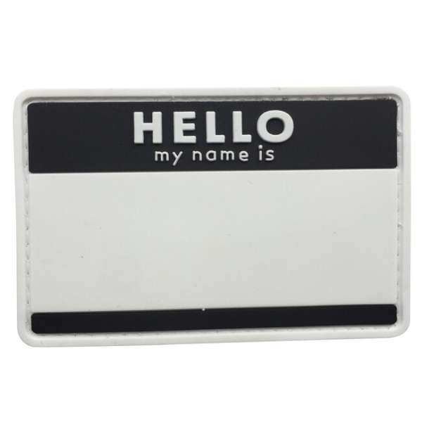WARAGOD FELVARRÓ Hello My Name is PVC Patch Black