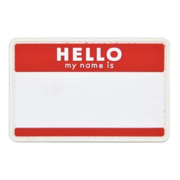 WARAGOD FELVARRÓ Hello My Name is PVC Patch Red