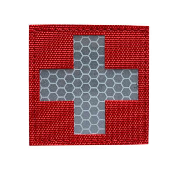 WARAGOD FELVARRÓ Reflective Fabric Cross Medic Patch Red and White