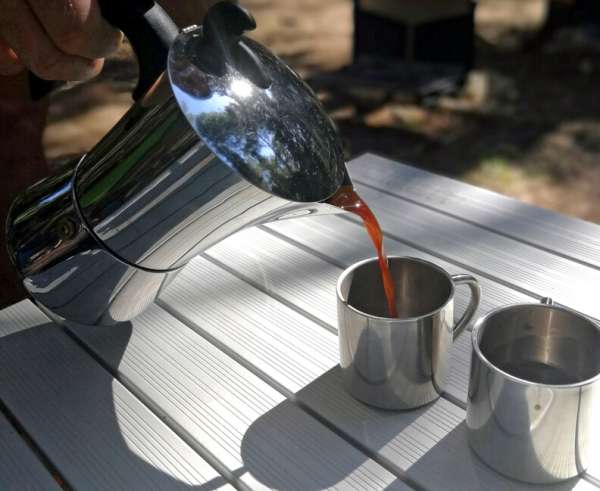 BasicNature Deluxe rozsdamentes acél termo bögre 0,1 l Espresso