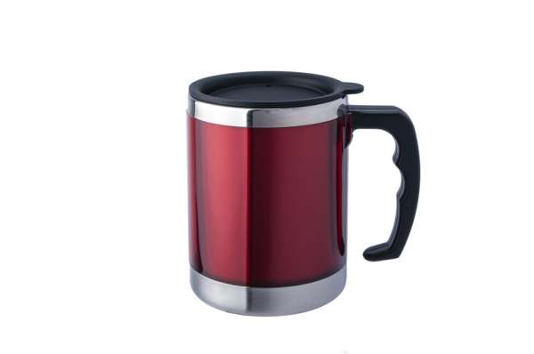 BasicNature MUG Rozsdamentes acél termosz piros 0,42 l