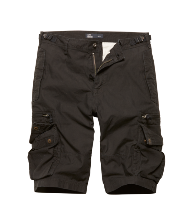 Vintage Industries Gandor rövid nadrág, fekete