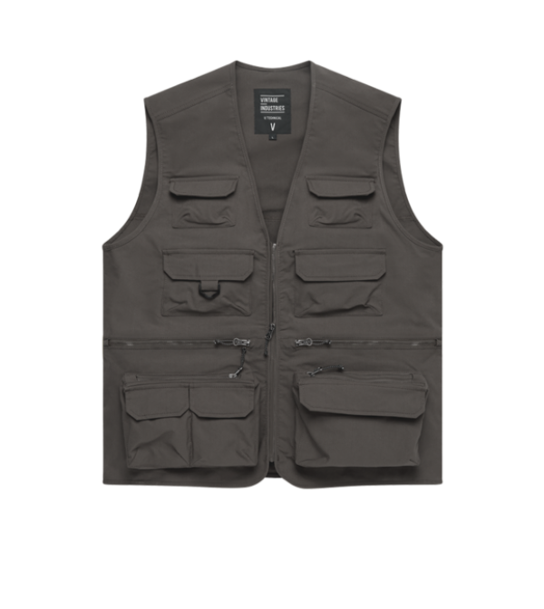 Vintage Industries Legend horgászmellény, szürke