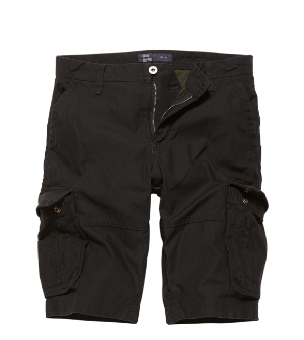 Vintage Industries evezős rövidnadrág, fekete