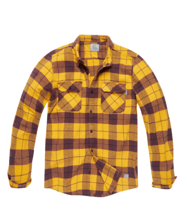 Vintage Industries Sem flanel ing, sárga kockás