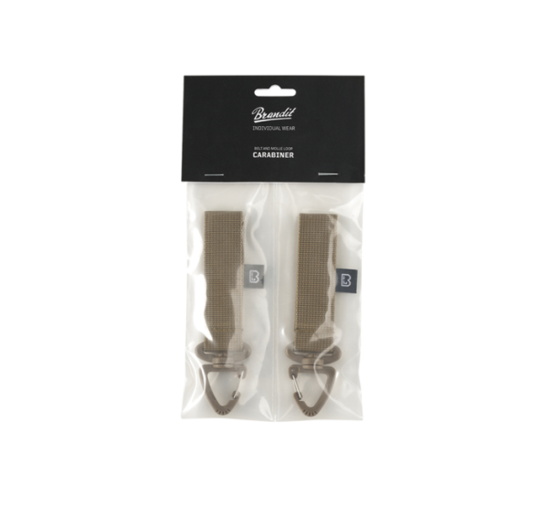 Brandit molle karabiner 2 csomag, teve színű
