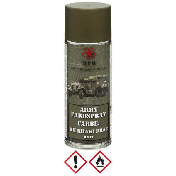 MFH Army spray festék, WH KHAKI DRAB, matt, 400 ml