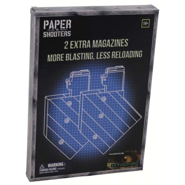 PAPER SHOOTERS Összecsukható pisztoly készlet Paper Shooters magazin Extinction, 2-pack