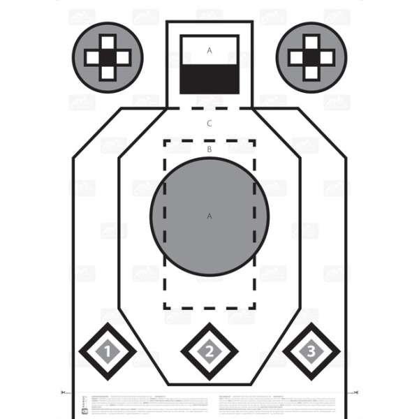 Helikon-Tex RXQT Papír Pajzs - gyakorló/létesítő céltáblák - papír - 100 darab szett