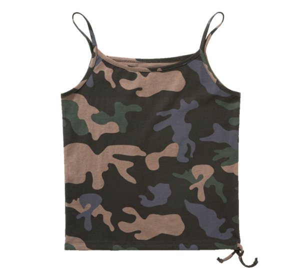 Brandit női tank top vékony pántokkal, darkcamo