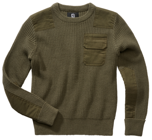 Brandit gyermek BW pulóver, olívazöld